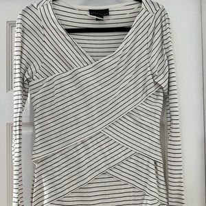 Cotton dressy shirt. White with black lines.  Great condition.